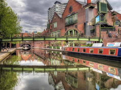 The Canal at Broad Street, Birmingham | Bridge and Boat in B… | Flickr