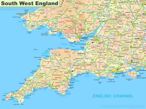 Map Of Southern England – Map Of The Usa With State Names