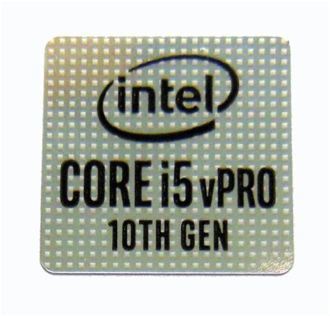 Intel Core i5 vPRO 10th Gen Sticker 14 x 14mm / 9/16″ x 9/16″ [1074 ...