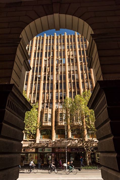 Melbourne Architecture - view from Town Hall portico into the ...