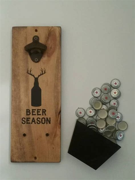 Wall Mount Bottle Opener and Cap Catcher Hunter Gift - Etsy