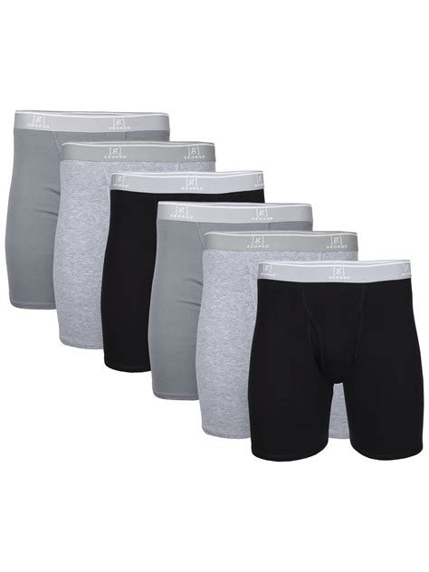 George Men's Long Leg Boxer Briefs, 6-Pack - Walmart.com