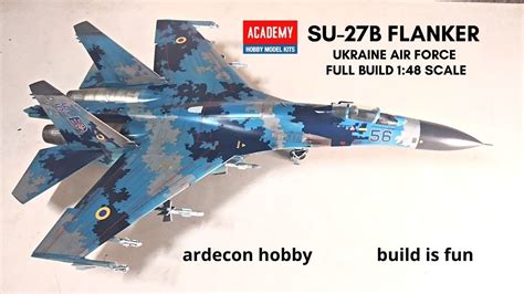 SU-27B Flanker Ukrainian AF, Digi Decals 1:48 scale - YouTube