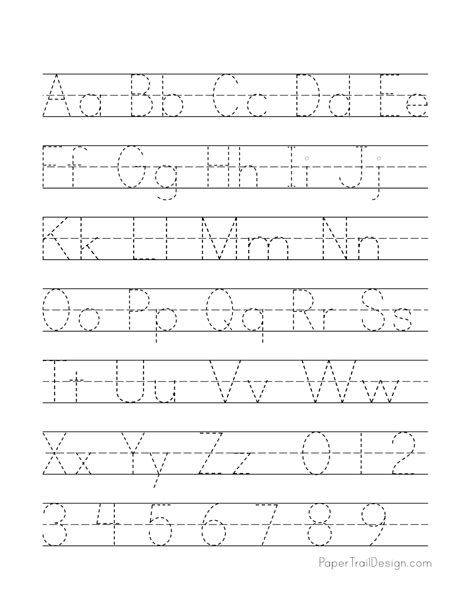 Alphabet Writing Practice Sheets Printable Alphabet Tracing Worksheets ...