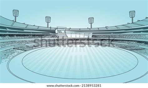 624 Sketch Cricket Stadium Vector Illustration Images, Stock Photos ...