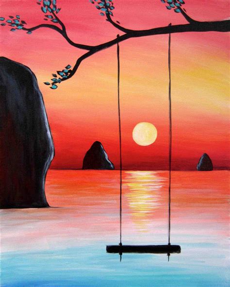 Beach Sunset Sketch at PaintingValley.com | Explore collection of Beach ...