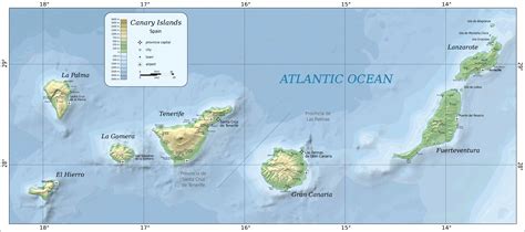 Canary Islands Map and Satellite Image