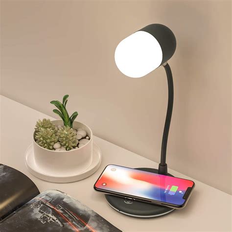 Auslese-3 in 1 LED Desk Lamp with QI Wireless Smart Charger Built in ...