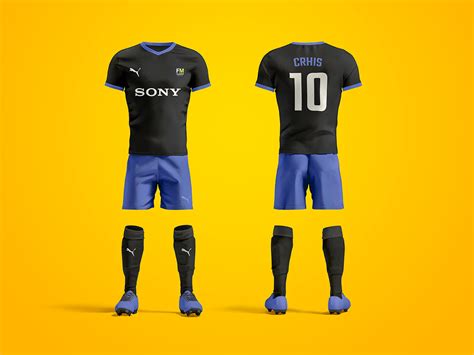 Football Kit PSD Free Mockup