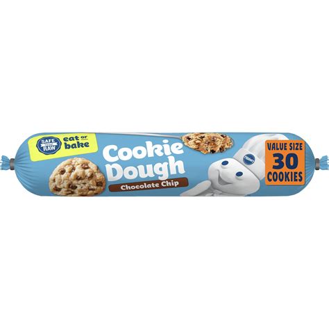 Pillsbury Ready To Bake Chocolate Chip Refrigerated Cookie Dough, Value ...