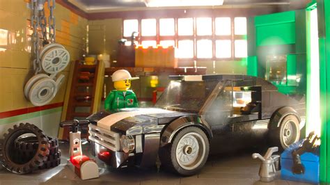 Lego Old Garage MOC (car designed by Tiago Catarino!) - YouTube