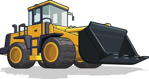 Bulldozer Construction Heavy Machine Industry Cartoon Illustration in ...