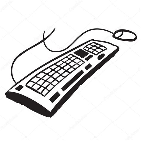 Computer keyboard — Stock Vector © dicogm #11338963