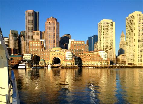 Boston Skyline from the Harbor: International Place - Boston Harbor ...