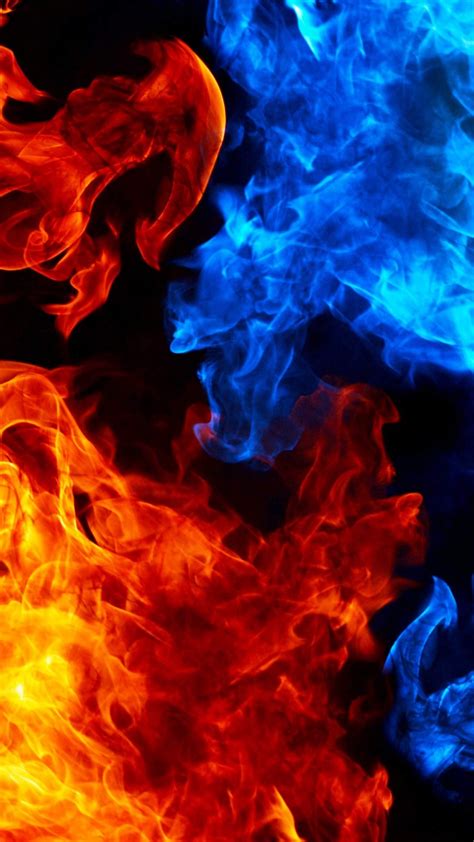 Red and Blue Fire Wallpaper - WallpaperSafari