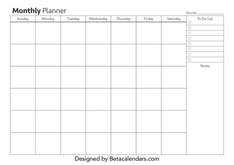 Free Printable Monthly Planner Templates | Monthly planner template ...