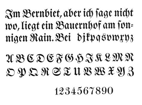 9 German Calligraphy Fonts Images - German Gothic Font, German ...