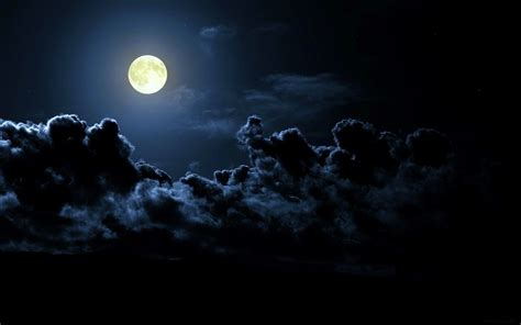 dark clouds | Night landscape, Full moon night, Moon clouds