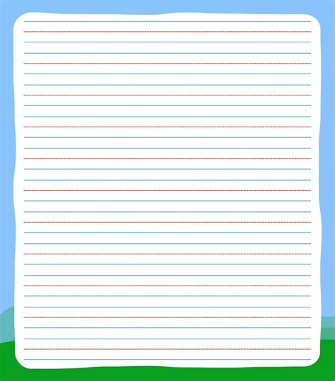 Lined Writing Paper Kids - 10 Free PDF Printables | Printablee