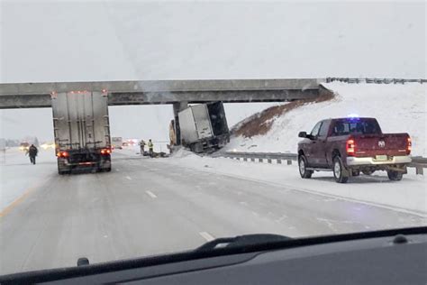 Semi driver suffers minor injuries following crash near Jamestown ...