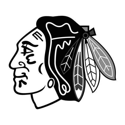 Chicago Blackhawks logo black and white | Chicago blackhawks logo ...