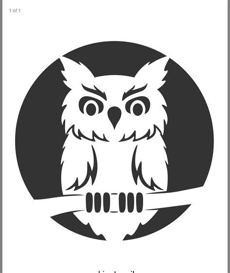 Owl Pumpkin Stencil Printable