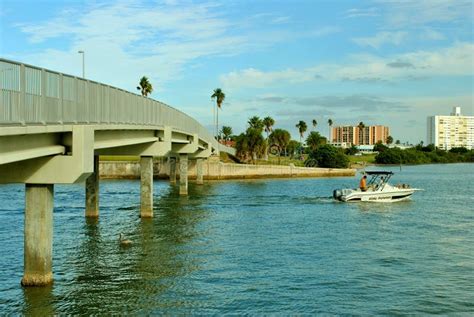 Bridge in Clearwater Beach editorial image. Image of boat - 144685230