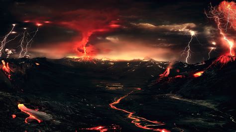 Volcanic Lightning Wallpaper (64+ images)