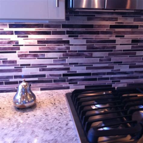 Purple tile, Purple kitchen, Purple home