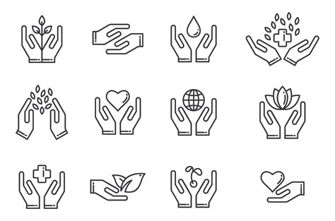 Healing Hands Icons Vector 166345 Vector Art at Vecteezy