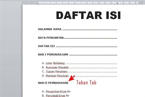 Cara Membuat Daftar Isi Makalah yang Baik dan Benar Beserta Contohnya ...