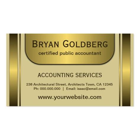 Elegant Cream Gold CPA Accountant Business Cards Business Card Template ...