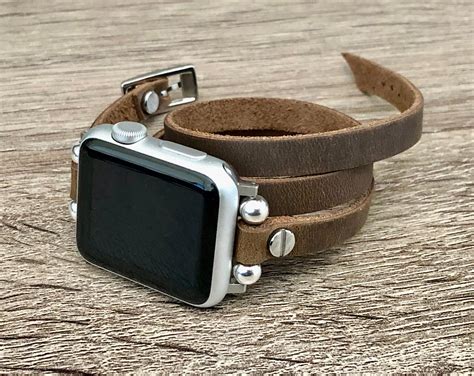 BoHo Apple Watch Leather Band Rustic Leather Multi Wrap iWatch Bracelet ...