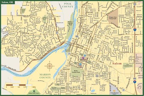 Salem Downtown Map | Digital Vector | Creative Force