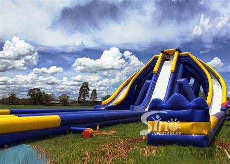 10m high adults giant inflatable triple water slide for water occasions ...