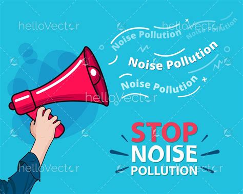 Stop noise pollution illustration - Download Graphics & Vectors | Noise ...