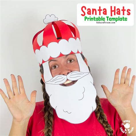 Paper Santa Hat Craft To Make and Wear - Kids Craft Room