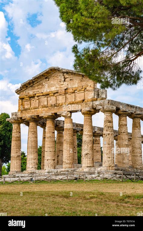 Temple of Athena at Paestum Stock Photo - Alamy