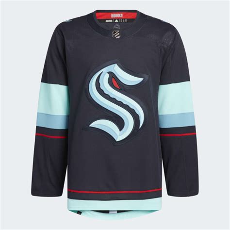 adidas Kraken Home Authentic Hockey Jersey - Blue | adidas Canada