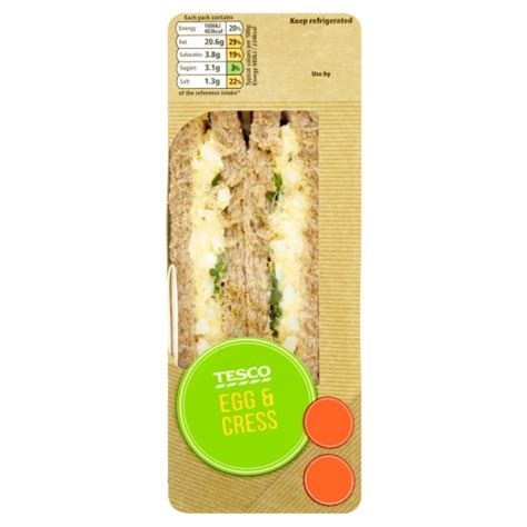 Tesco Egg And Cress Sandwich - Tesco Groceries