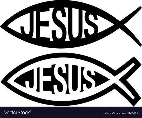 Jesus fish symbol Royalty Free Vector Image - VectorStock , #Affiliate ...