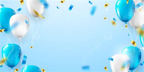 Blue White Balloon Celebration Background Festive Balloons Illustration ...