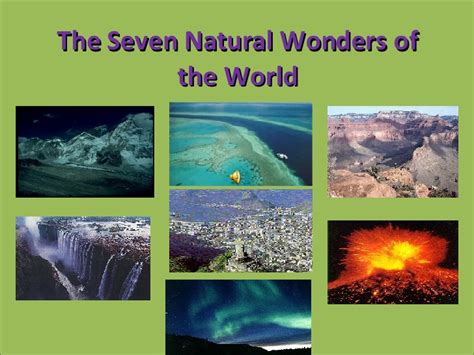 Seven Natural Wonders - MENU