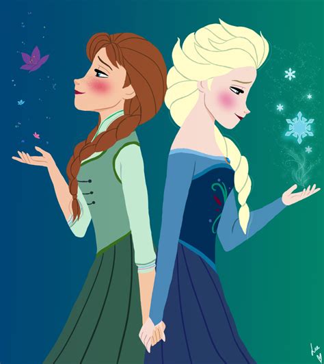 Anna and Elsa - Elsa and Anna Fan Art (38368128) - Fanpop