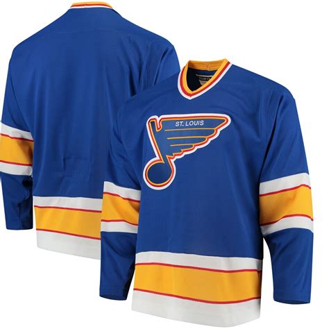 Men's St. Louis Blues CCM Royal Classic Authentic Throwback Team Jersey