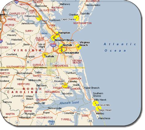 Free Printable Virginia Beach Map