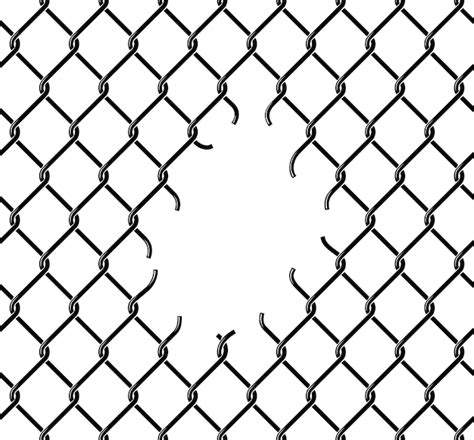 Premium Vector | Rabitz chainlink ripped fence mesh pattern