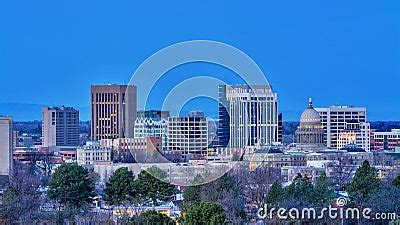 Boise Skyline At Night Before Sunrise Stock Photo - Image: 38875085