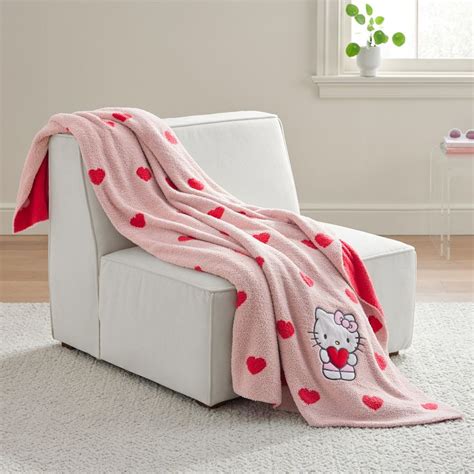 Hello Kitty® Heart Throw Blanket | Pottery Barn Teen