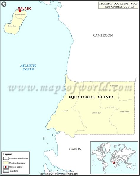 Where is Malabo | Location of Malabo in Equatorial Guinea Map